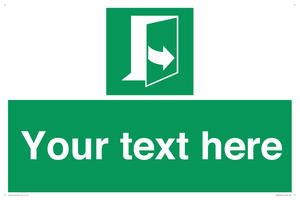 Custom sign safe condition door opens pulling left hand side